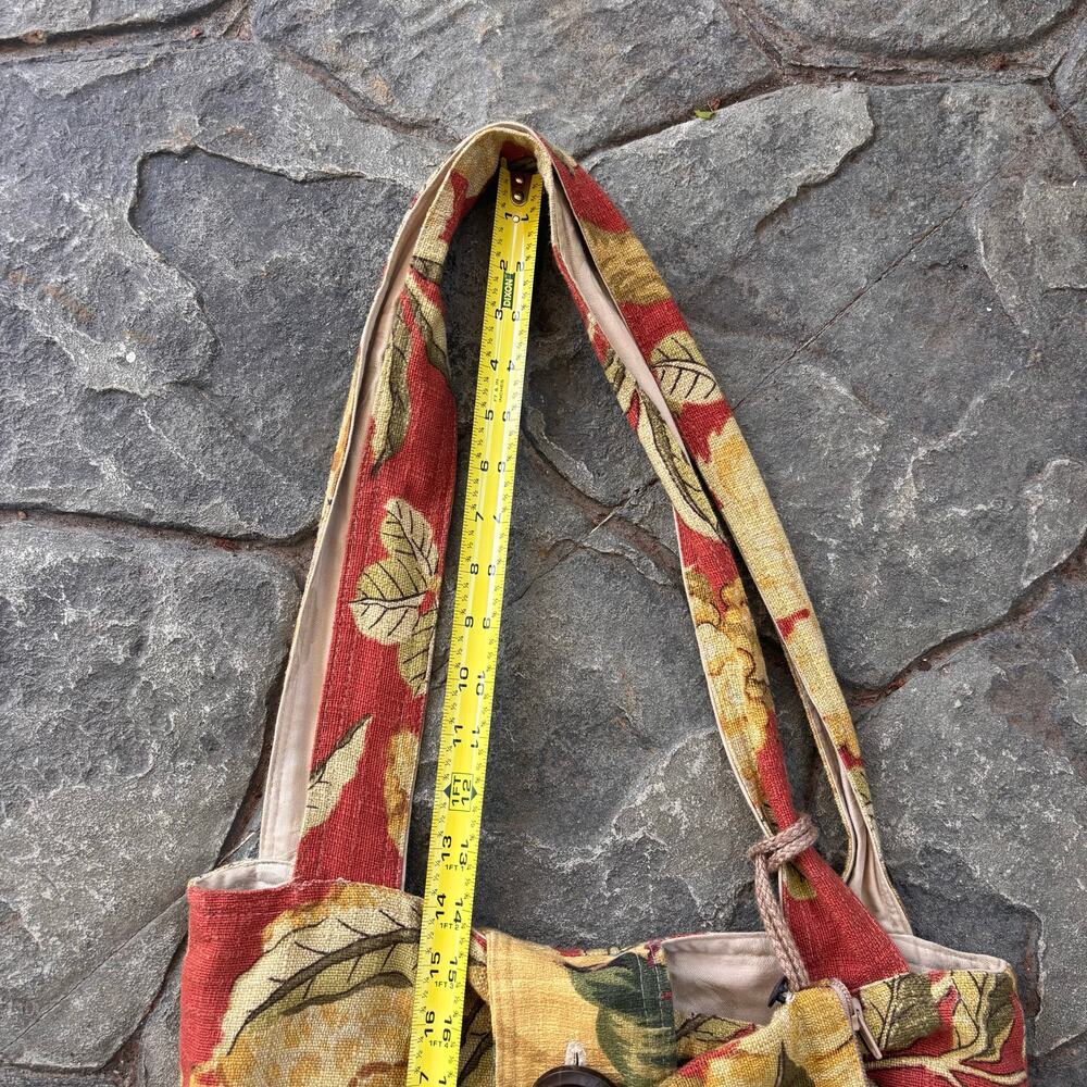 Susan Todd Bark Cloth Tote Bag from Vintage Floral Upholstery Fabric Sustainable - Picture 10 of 11